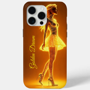 Coque Case-Mate iPhone Beauté chatoyante dans l'art élégant de robe dorée