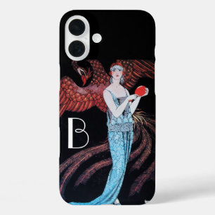 COQUES iPhone 16 PLUS BEAUTÉ ET PHOENIX, MODE, MASQUER LE MONOGRAMME ART