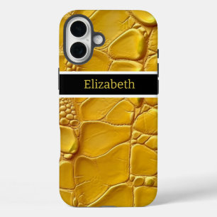 Coque Pour iPhone 16 Plus Beauté inattendue d'un serpent jaune vif