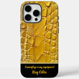 Coque iPhone 16 Pro Max Beauté inattendue d'un serpent jaune vif