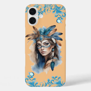 Coque Pour iPhone 16 Plus Beauté Tribale à l'Aquarelle : Esprit de l'Art Boh