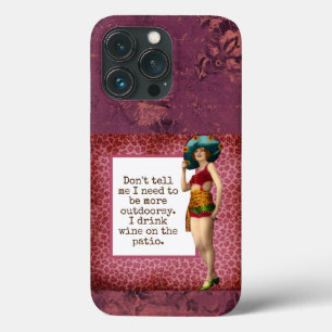 Case-Mate iPhone Case Beauté Vintage Buvant du Vin Drôle  