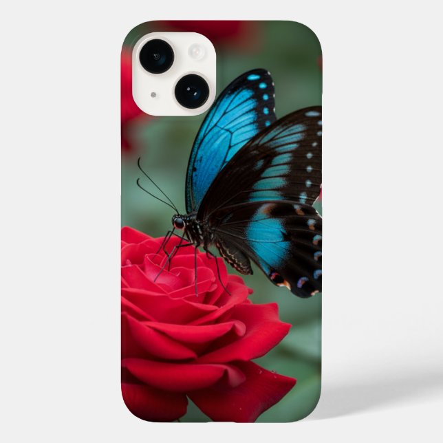 Coques Case-Mate iPhone Beautiful Butterfly Red Roses - Stunning (Verso)