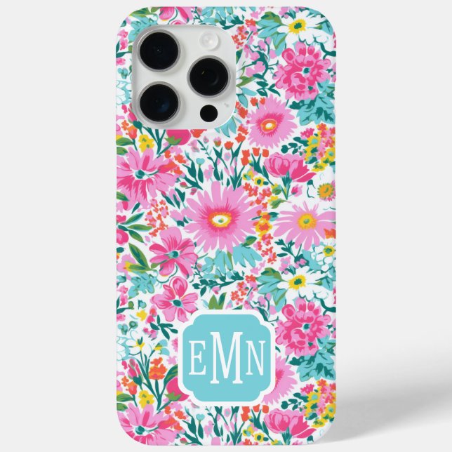 Coques Case-Mate iPhone Beautiful Colorful Garden Monogrammed (Verso)