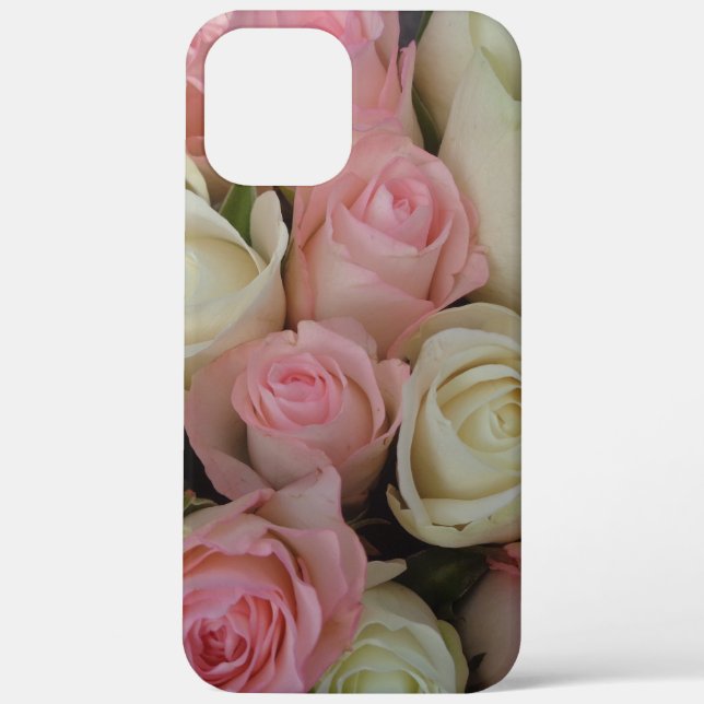 Coques Case-Mate iPhone Beautiful Pink White Roses Flower Bouquet (Verso)