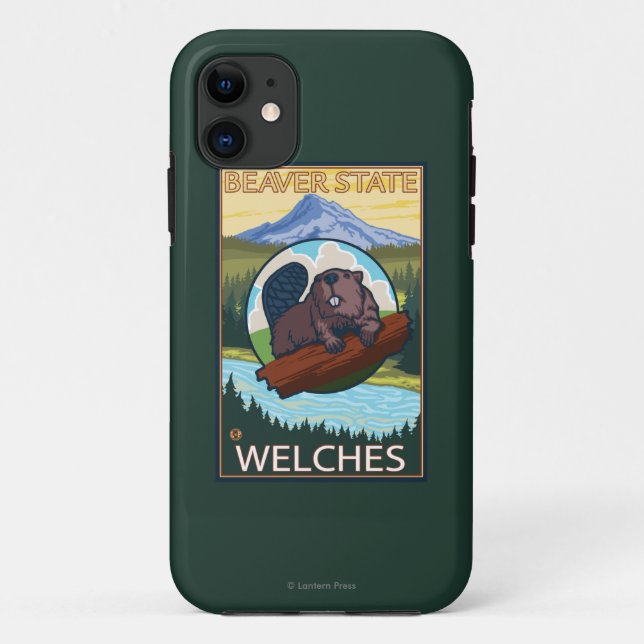 Coques Case-Mate iPhone Beaver & Mt Hood - Welches, Oregon (Dos)