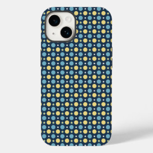Coque Pour iPhone 14 Bébé Bleu Jaune Motif Pois
