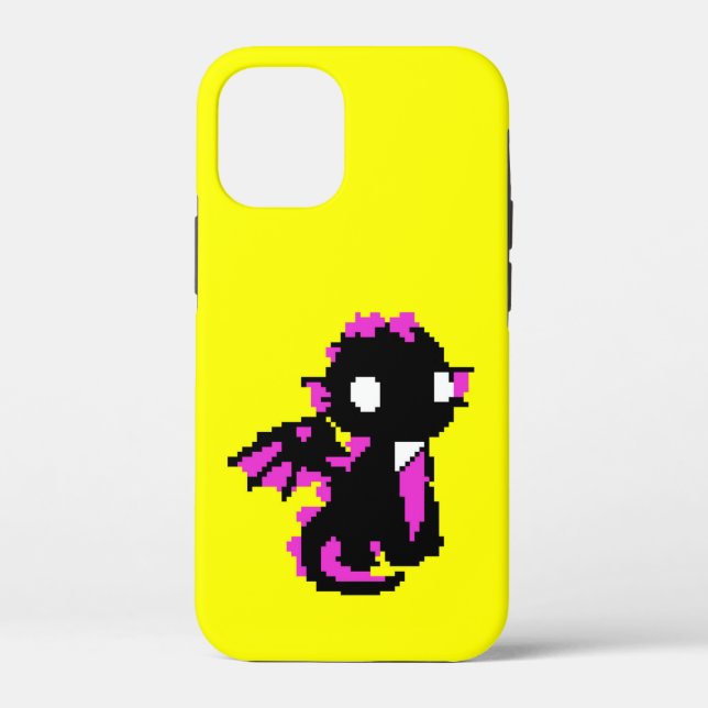 Coques Case-Mate iPhone Bébé dragon pixelisé mignon (Verso)