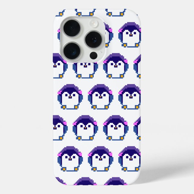 Coques Case-Mate iPhone Bébé manchot pixelisé mignon (Verso)