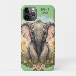Case-Mate iPhone Case Bébé mignon Eléphant Calf Fleur sauvage Wanderlust