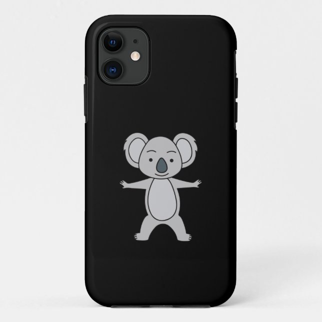 Coques Case-Mate iPhone Bébé mignon Koala Avec Un Sourire Debout (Dos)