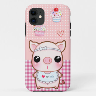 Case-Mate iPhone Case Bébé mignon porcin et petits gâteaux de kawaii