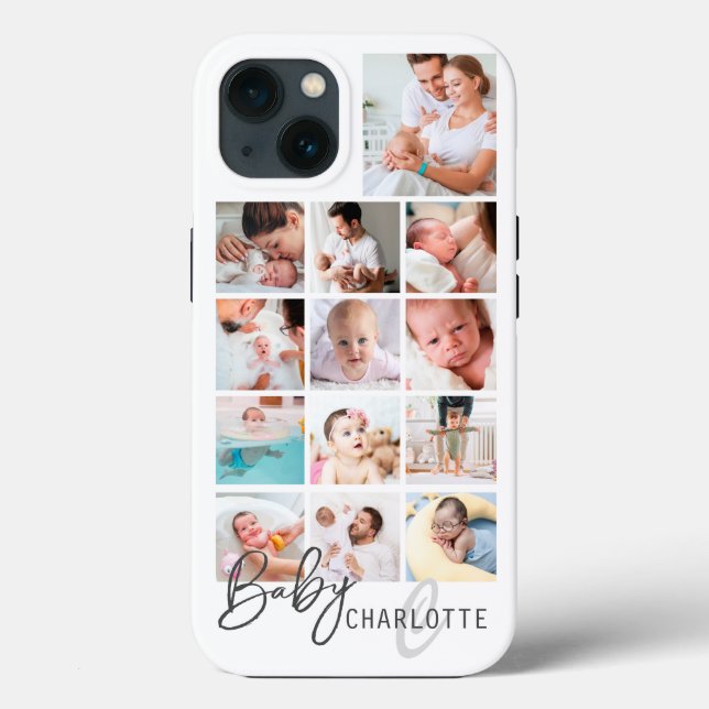 Coques Case-Mate iPhone Bébé Première année Famille personnalisée Collage  (Verso)