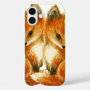 Coque Pour iPhone 16 Plus Bébé Twin Foxes