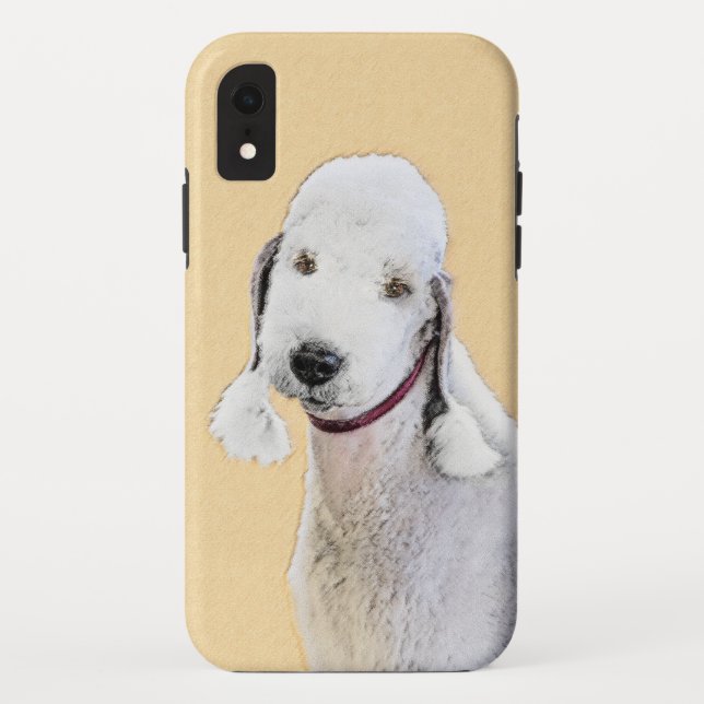 Coques Case-Mate iPhone Bedlington Terrier Peinture - Art Chien original (Dos)