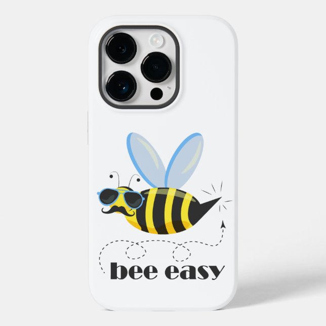 Coques Case-Mate iPhone Bee caractère avec mustache lunettes de soleil Bee (Verso)