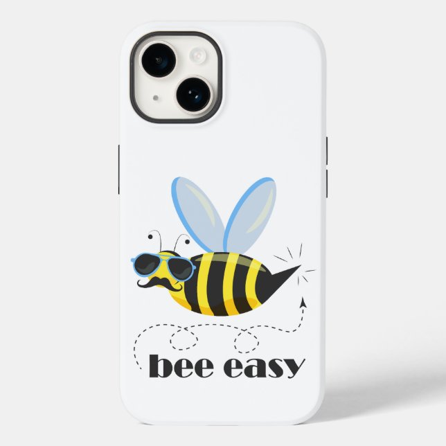 Coques Case-Mate iPhone Bee caractère avec mustache lunettes de soleil Bee (Verso)