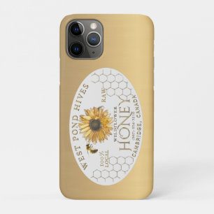 Case-Mate iPhone Case Beekeeper Apiary Honey Sunflower Bee Gold