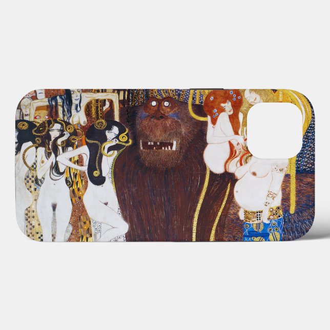 Coques Case-Mate iPhone Beethoven Frieze (détail), Gustav Klimt (Verso (horizontal))