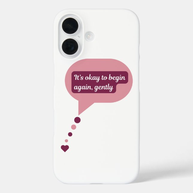 Coques Case-Mate iPhone Begin Again, Gently iPhone 16 Case (Verso)