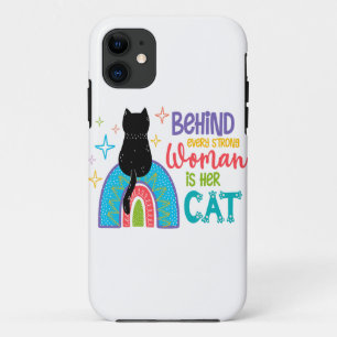 Case-Mate iPhone Case Behind Every Strong Woman Is Her Cat