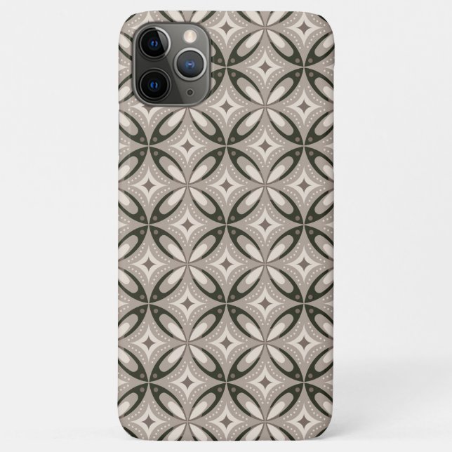 Coques Case-Mate iPhone Beige and Brown Retro circular shapes (Dos)