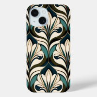 Beige Art Déco Et Turquoise