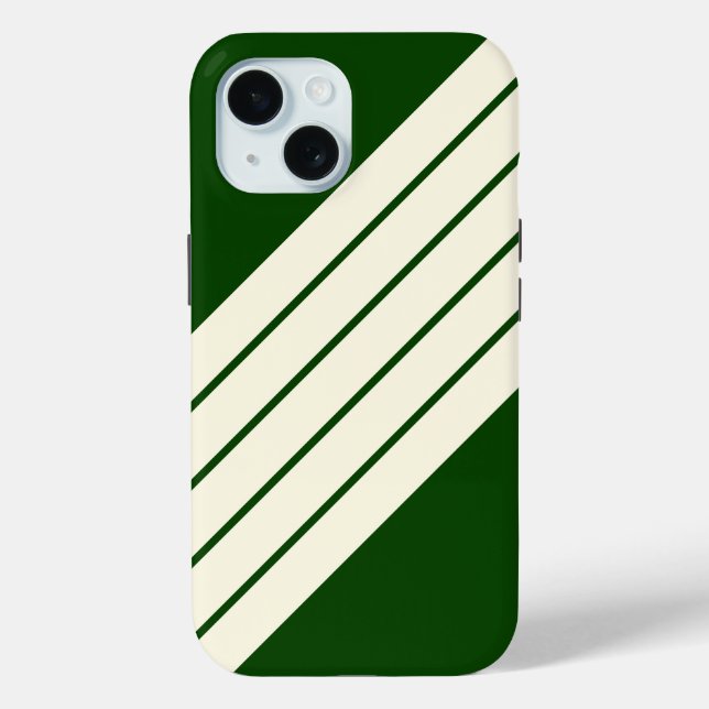 Coques Case-Mate iPhone Beige beige foncé rayé 80s Classic Retro rayures (Verso)