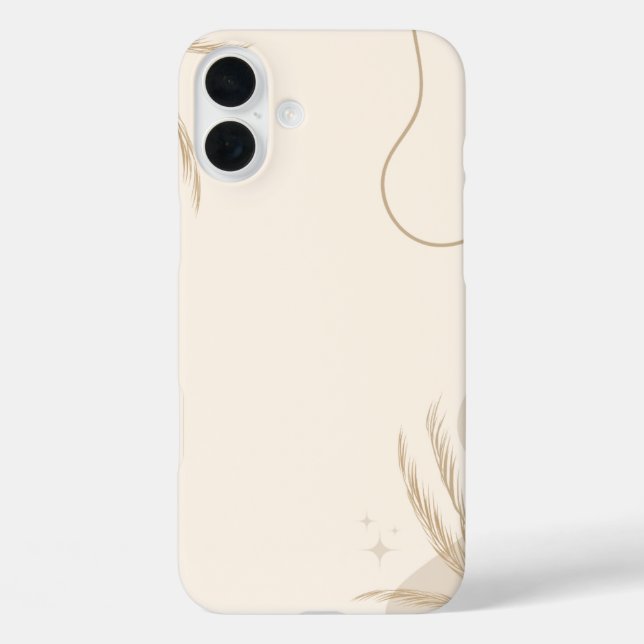 Coques Case-Mate iPhone Beige Brown Aesthetic Floral Linktree Background | (Verso)