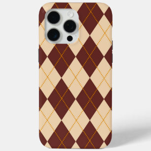 Coque Case-Mate iPhone Beige Brown Automne Jacquard d'automne Diamant Mot