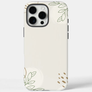 Coque iPhone 16 Pro Max Beige Simple Floral Watercolor Minimalist Linktree