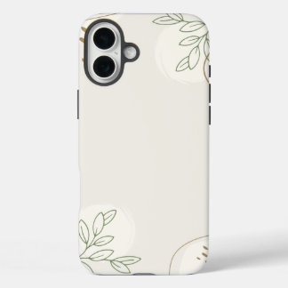 Coque Pour iPhone 16 Plus Beige Simple Floral Watercolor Minimalist Linktree