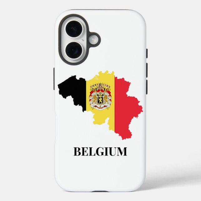 Coques Case-Mate iPhone Belgique Silhouette, drapeau, (Verso)