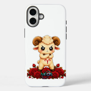 Coque Pour iPhone 16 Plus Bélier Néos du Zodiaque Kawaii