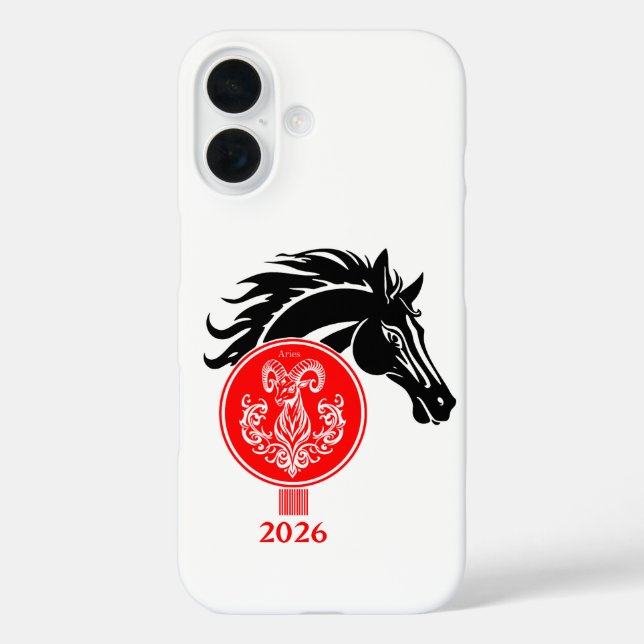 Coques Case-Mate iPhone Bélier x Année du Cheval 2026 (Verso)