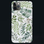 Case-Mate iPhone Case Belle aquarelle Feuilles botaniques<br><div class="desc">élégante aquarelle peinte à la main verdure feuille motif</div>
