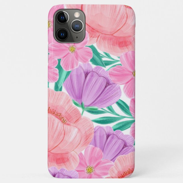 Coques Case-Mate iPhone Belle aquarelle florale Pastel (Dos)