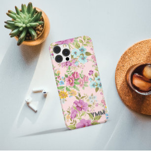 Coque Case-Mate iPhone Belle aquarelle Florales botaniques + Monogramme