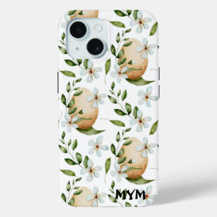 Coque Case-Mate iPhone Belle aquarelle Florales botaniques + Monogramme