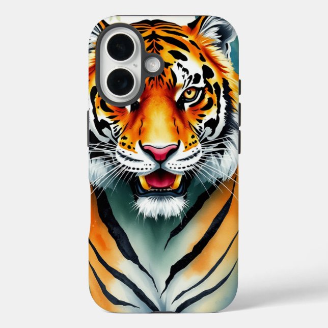 Coques Case-Mate iPhone Belle aquarelle Tigre dans la jungle (Verso)