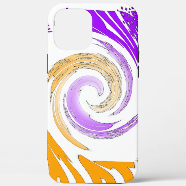 Coques Case-Mate iPhone Belle Art Moderne Design : Tourbillon violet et or (Verso)