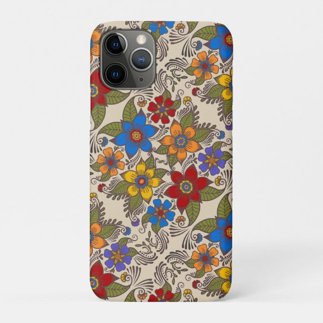 Coques Case-Mate iPhone Belle Art populaire rétro Design floral (Dos)