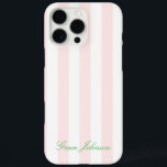Coque iPhone 16 Pro Max Belle bande rose et blanche Paris inspiré<br><div class="desc">Plutôt rose et blanc Grille Paris Inspiré iPhone 16 Pro Max Coque. Le thème rose et vert. Option permettant de changer la couleur arrière - plan rose en n'importe quelle couleur de choix. Option permettant de modifier la couleur du texte et du texte.</div>