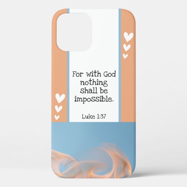 Coques Case-Mate iPhone Belle Bible Verse Flames Modèle photo Personnalisé (Verso)