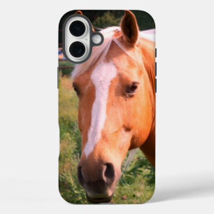 Coque Pour iPhone 16 Plus Belle cabine téléphonique pour chevaux