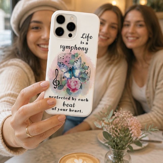 Coques Case-Mate iPhone Belle citation inspirante de papillon bleu (Créateur téléchargé)