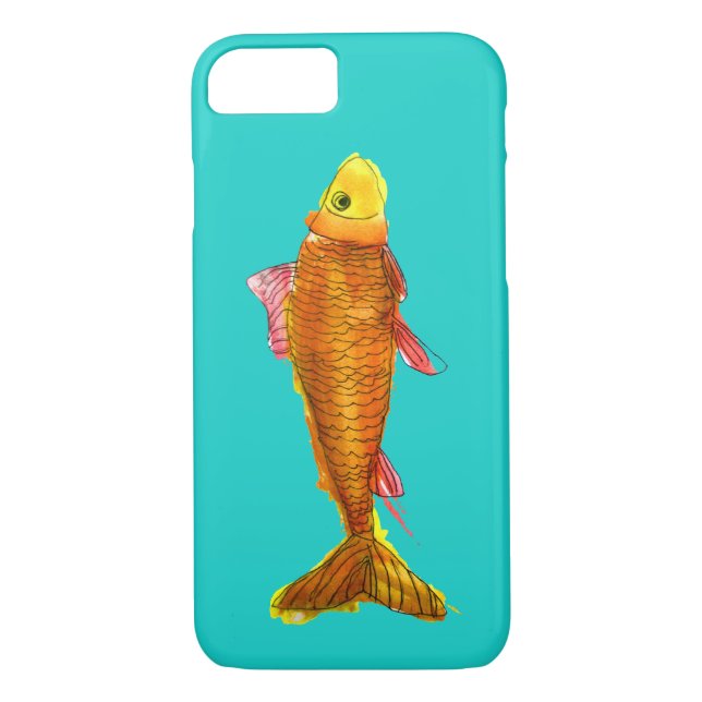 Coques Case-Mate iPhone Belle comète de poisson rouge illustration de pop  (Dos)