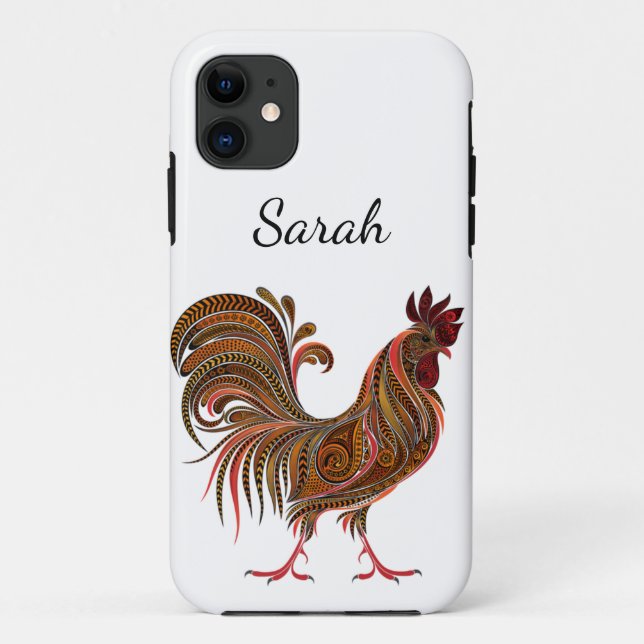 Coques Case-Mate iPhone Belle conception artistique Coq ferme poulet (Dos)