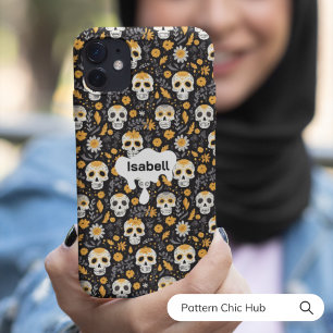Case-Mate iPhone Case Belle Cute Sugar Skull Fleurs Halloween