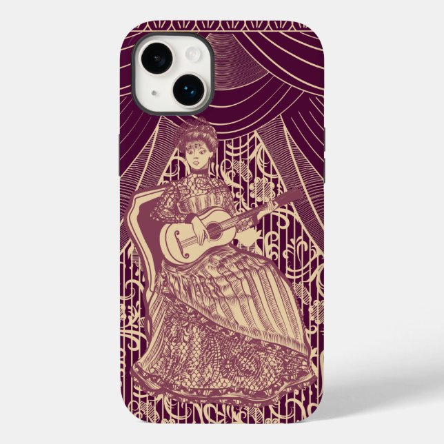 Coques Case-Mate iPhone Belle dame avec guitare (Verso)